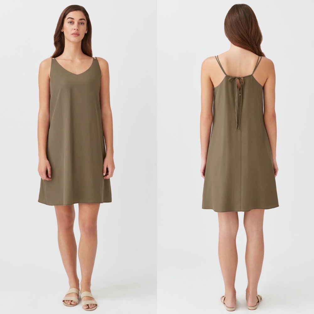 Cuyana Tencel Tie-Back Short Dress, S